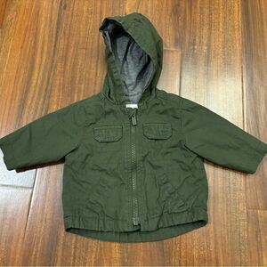 Old Navy green fall hooded zip jacket